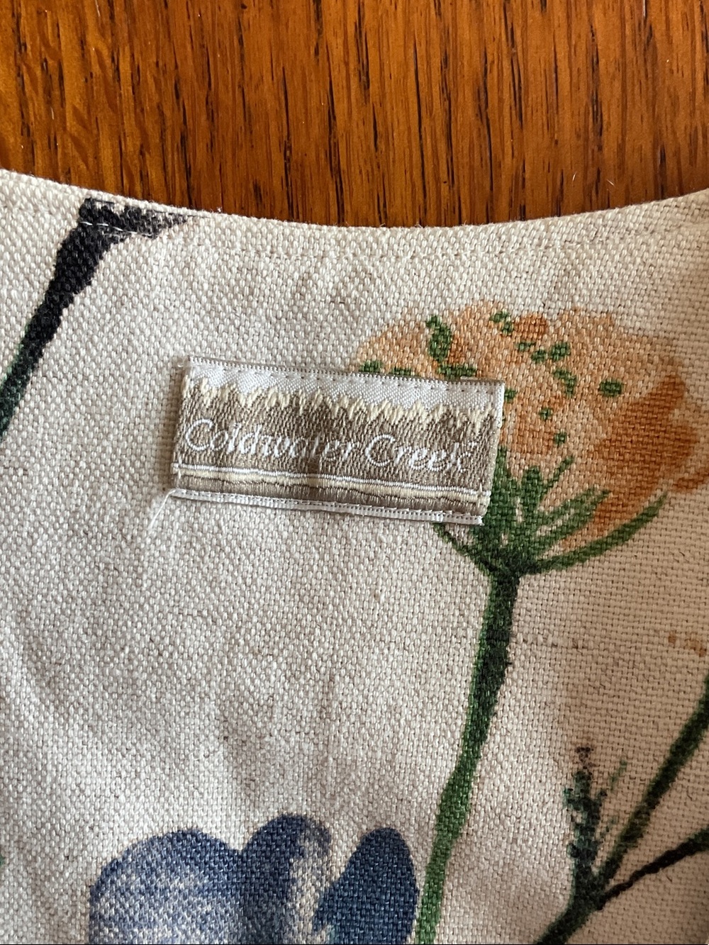 Coldwater Creek Floral painted Cream Vest Women NWOT PTP 19” medium fall floral - Picture 6 of 14